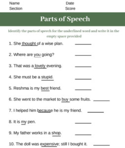 English Class 5 Online Classes CBSE Worksheets Online Classes