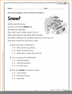 English Comprehension Grade 6 Worksheets Worksheet24