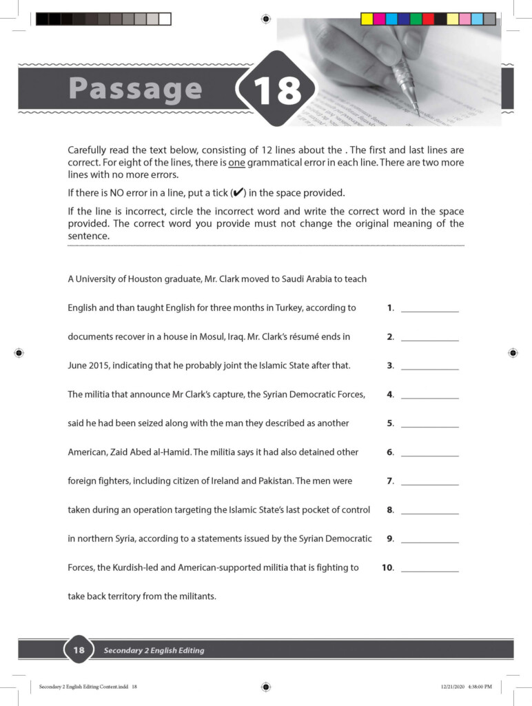 English Editing Sec 2 OpenSchoolbag