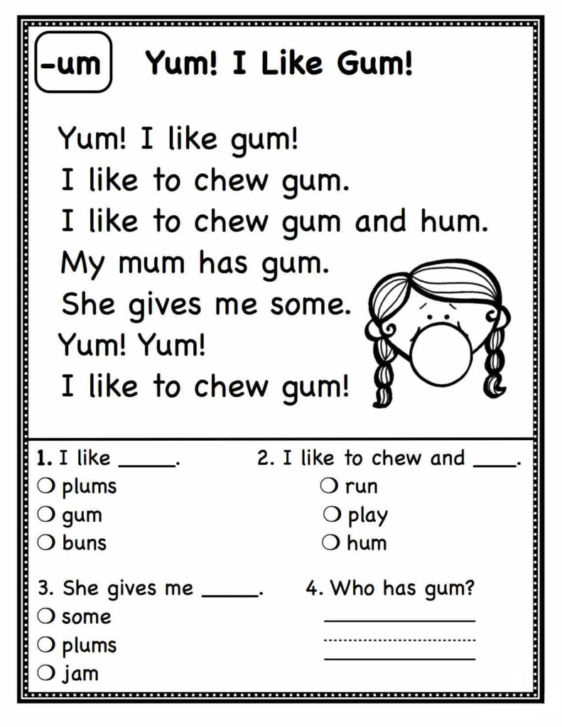English For Grade 1 Worksheets