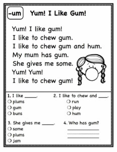 English For Grade 1 Worksheets