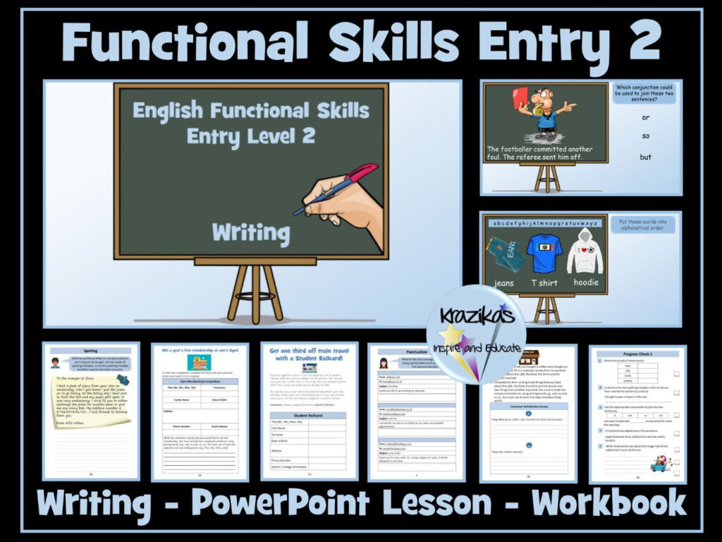 English Functional Skills Entry Level 2 Writing Teaching Resources