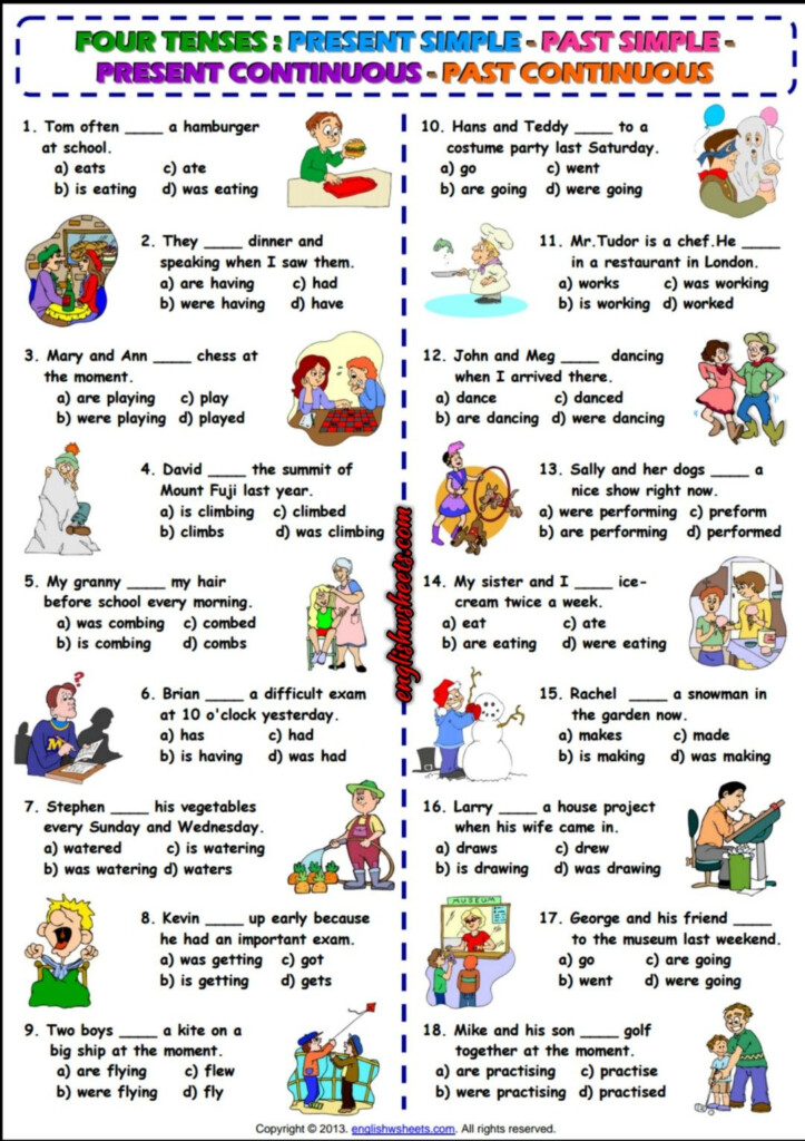English Grammar Tenses Worksheets For Grade 2 Pdf