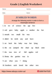 English Grammar Worksheet Pdf For 5th Grade Students By Nithya Issuu