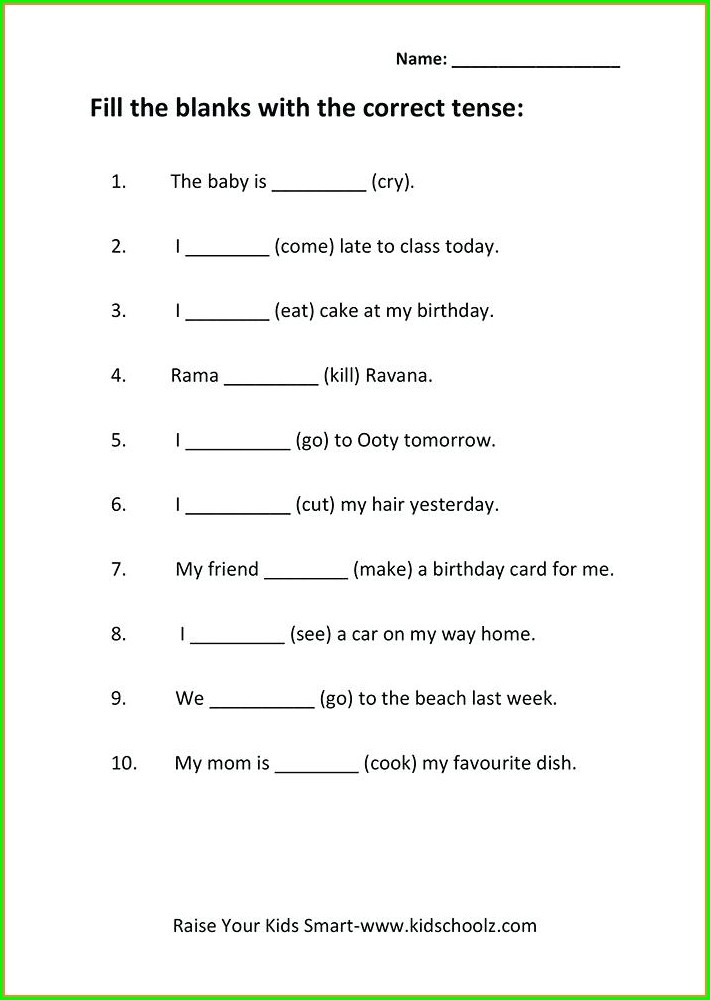 English Grammar Worksheets For Grade 5 With Answers Pdf Worksheet 