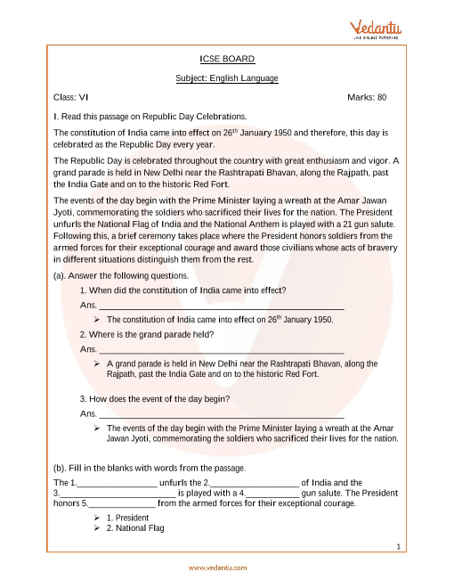 English Grammar Worksheets For Grade 6 Icse English Grammar 5th Grade