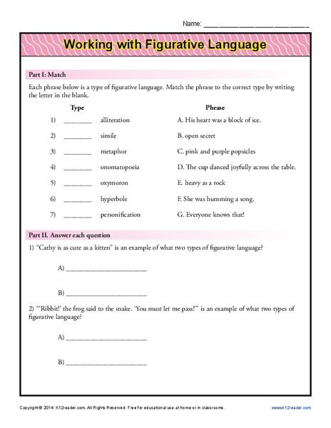 English Ii Worksheet For 10th Grade