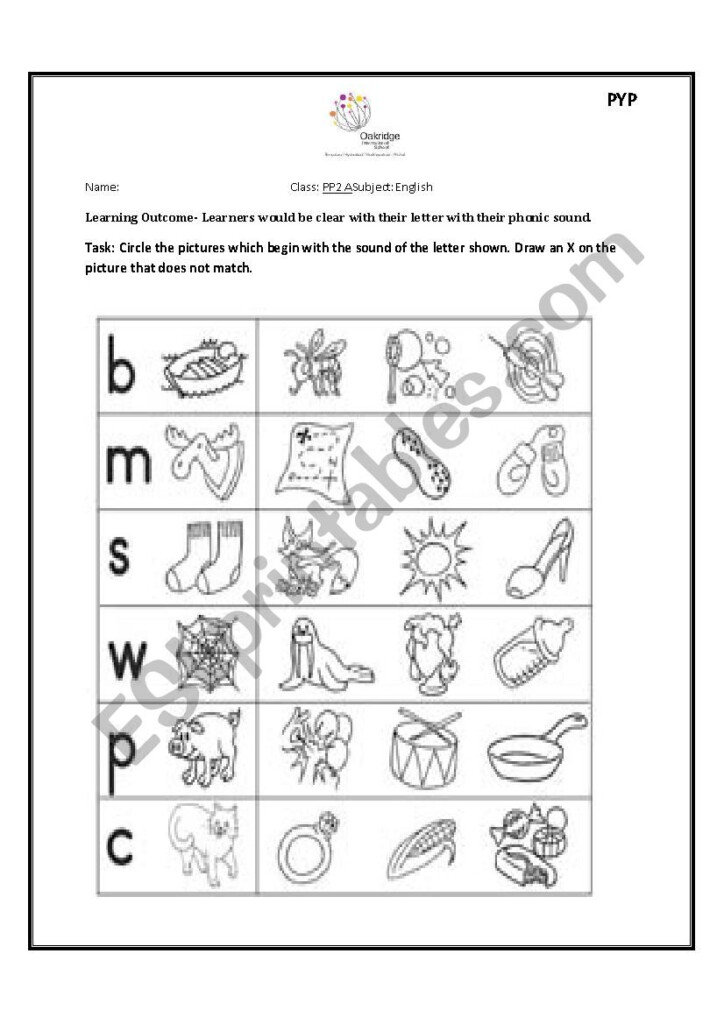 English Kg2 Worksheet ESL Worksheet By Melitaoak
