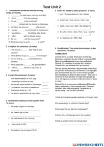 English Plus Unit 2 Worksheet Present Simple Affirmative Negative
