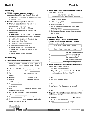 English Plus Unit Test Interactive Worksheet Edform 44 OFF