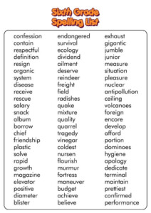 English Spelling Game For 6th Grade