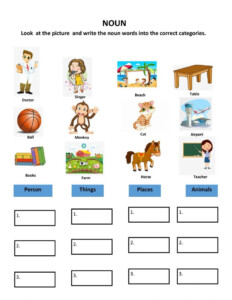 English Worksheet For Grade 1