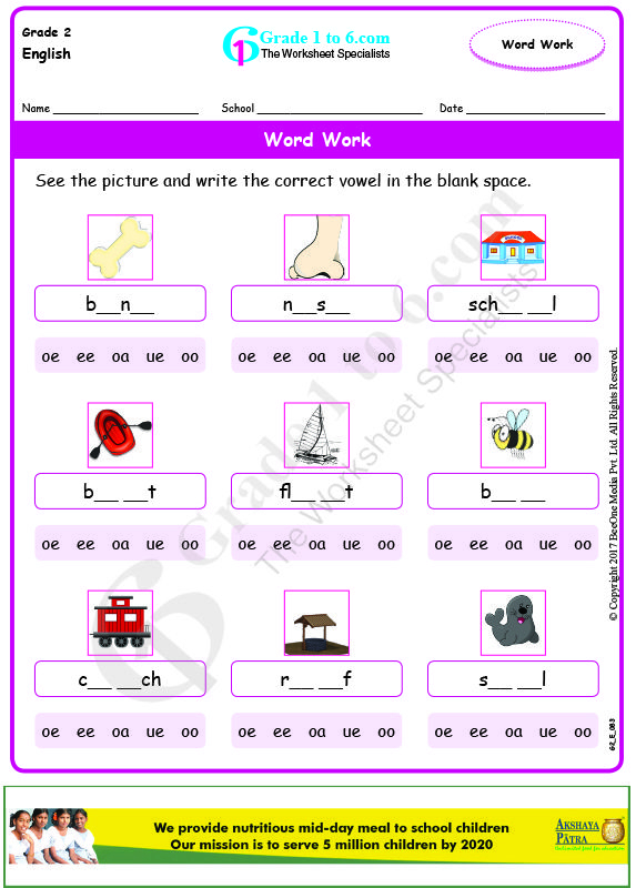 English Worksheet For Grade 4 Cbse City Of