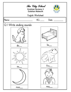 English Worksheet For Sr Kg Worksheets Worksheet Class Printable Fun
