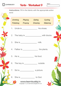 English Worksheets For Class 1 Nouns Verbs Pronouns Learnbuddy in