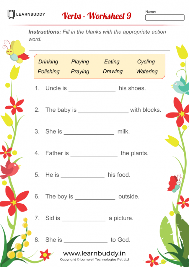 English Worksheets For Class 1 Nouns Verbs Pronouns Learnbuddy in