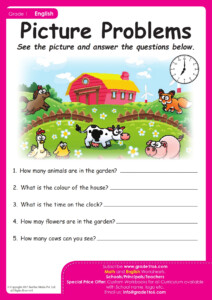 English Worksheets For Grade 1