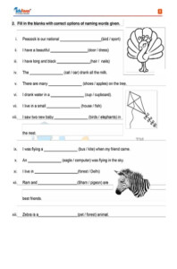 English Worksheets For Grade 1 Cbse