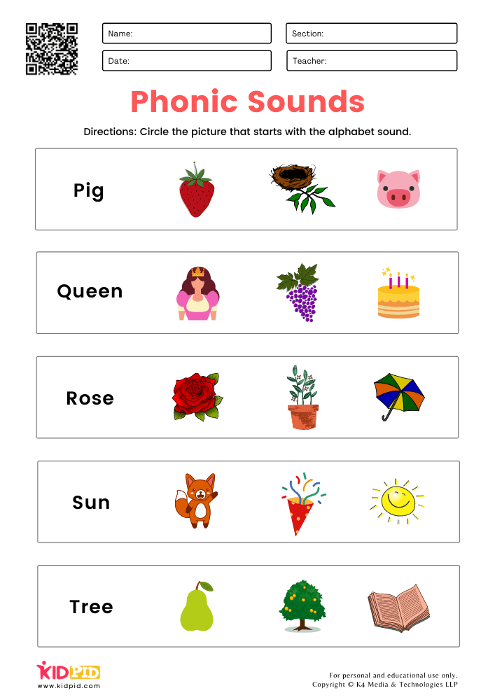 English Worksheets For Grade 2 Phonics