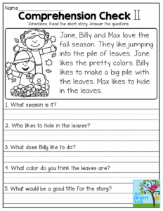 English Worksheets For Grade 3
