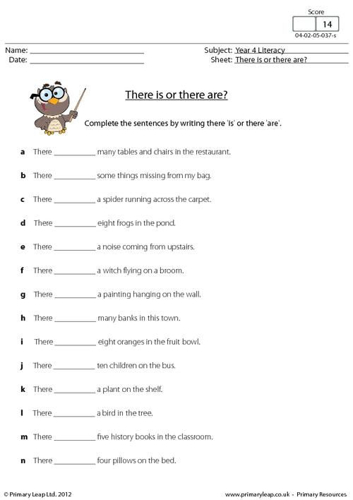 English Worksheets For Primary 2