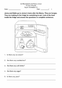 English Worksheets For Primary 4 Pdf