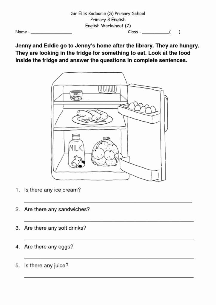 English Worksheets For Primary 4 Pdf