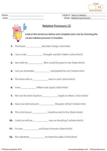 English Worksheets For Year 6 Uk