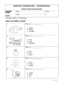 English Year 1 Kssr Worksheet Kssr Year 1 English Exercise Frank Haley