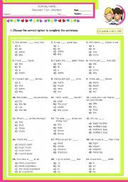 Entry Level 2 English Worksheets