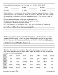 EQAO Grade 3 Reading Comprehension Exercises And Practice Worksheets