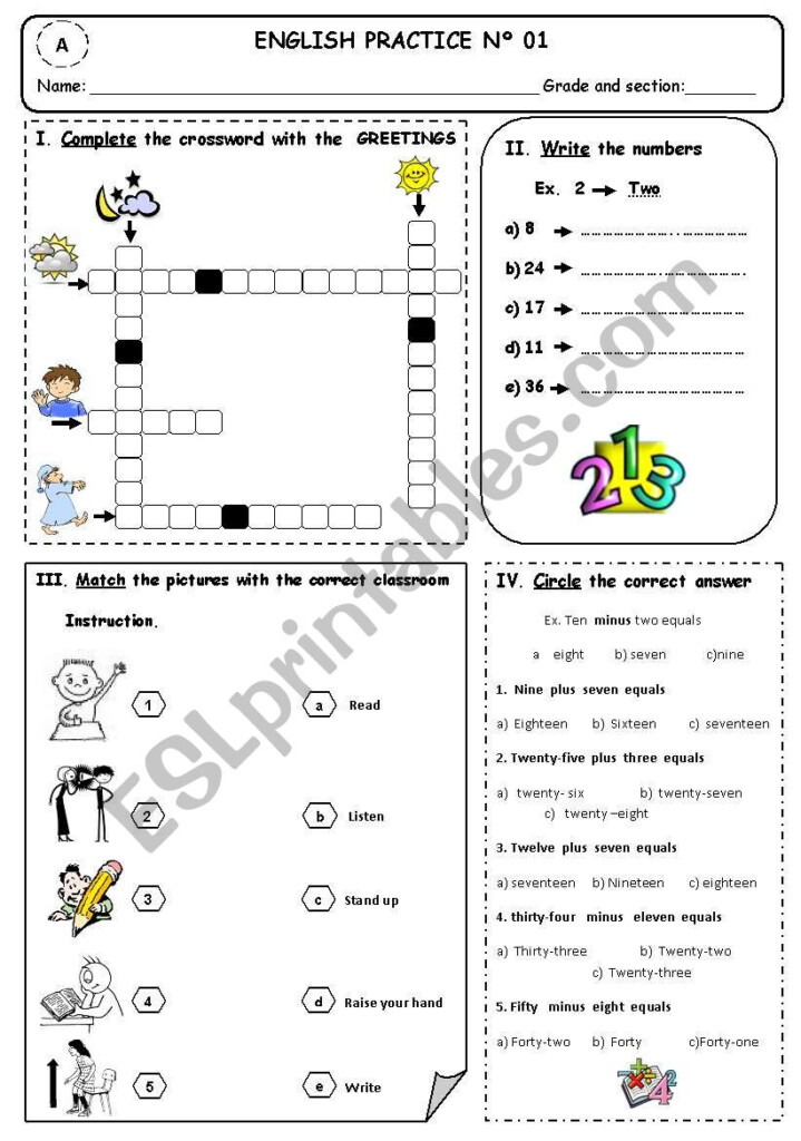 Fifth Grade Grade 5 English Worksheets