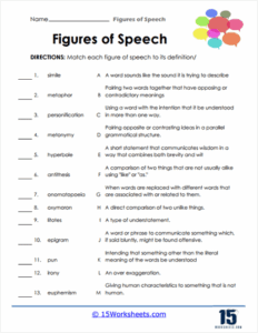Figures Of Speech Worksheets 15 Worksheets