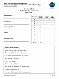 Fillable Online Functional Skills Level 2 English Writing Sample Paper