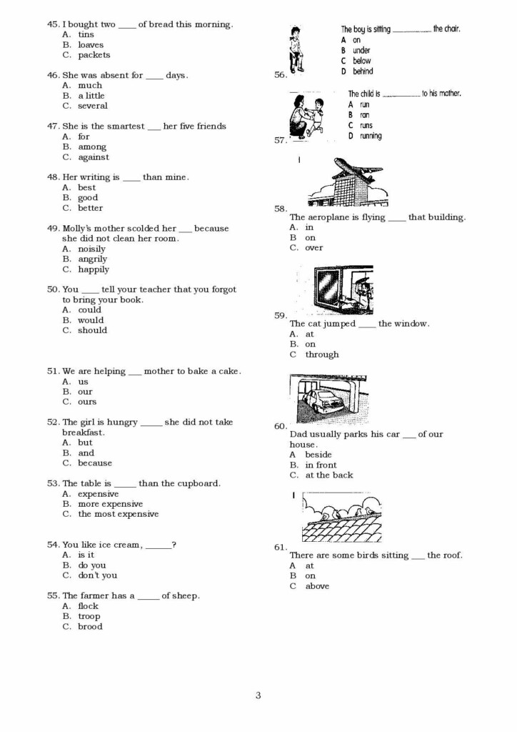 Form 4 Cefr Exercises Year 4 English Worksheet With Answers Year 4 