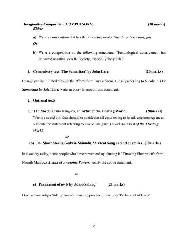 Form 4 English Paper 3 End Of Term 1 Examination 2024 2271