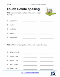 Fourth Grade English Worksheets