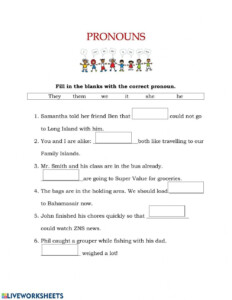 Free 4th Grade Pronoun Worksheet Download Free 4th Grade Pronoun