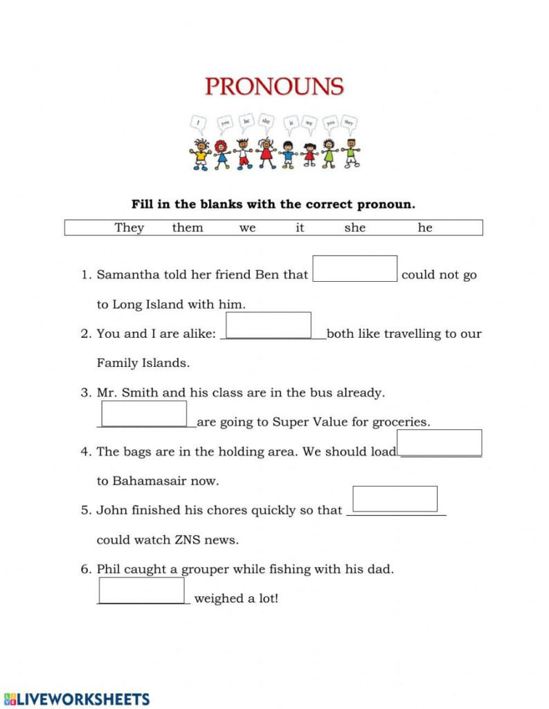 Free 4th Grade Pronoun Worksheet Download Free 4th Grade Pronoun 