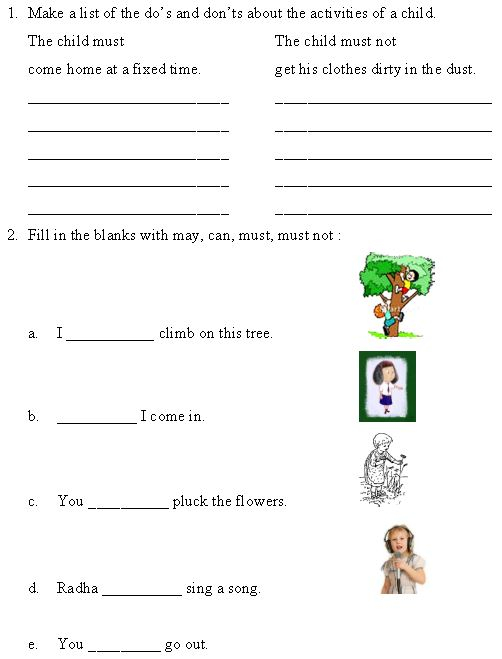 Free Download English Worksheets For Grade 6