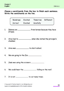 Free English Worksheets For Grade 2 class 2 IB CBSE ICSE K12 And All