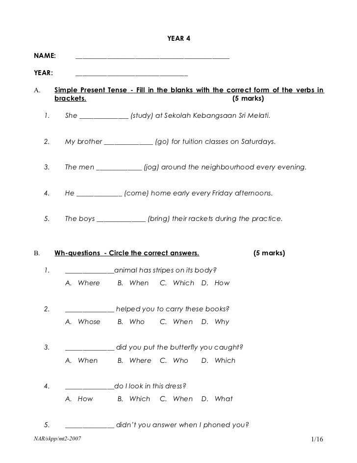 Free English Worksheets For Year 4 Worksheets Joy