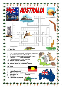 Free Printable Australian Crossword Puzzles Templates Printable