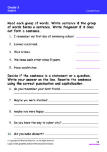 Free Printable Grammar Worksheets For Grade 3
