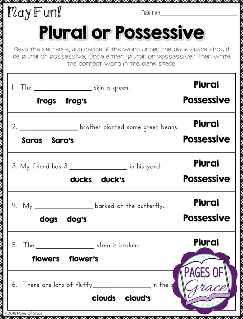 Free Printable Third Grade Grammar Worksheets Peggy Worksheets