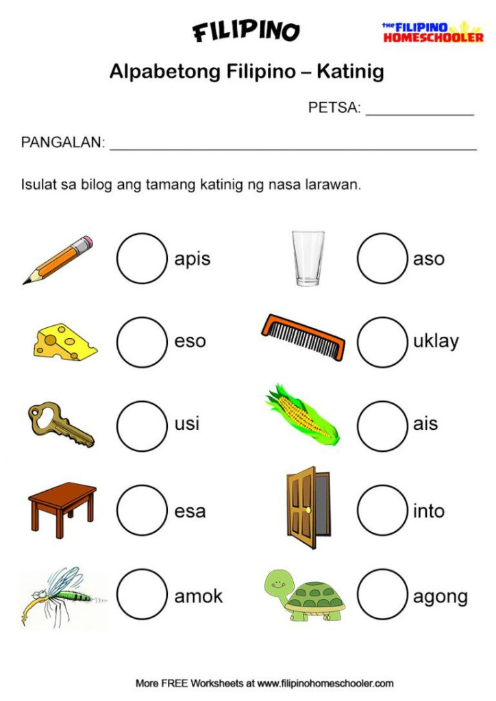 Free Printable Worksheets Grade 1 Filipino Tedy Printable Activities