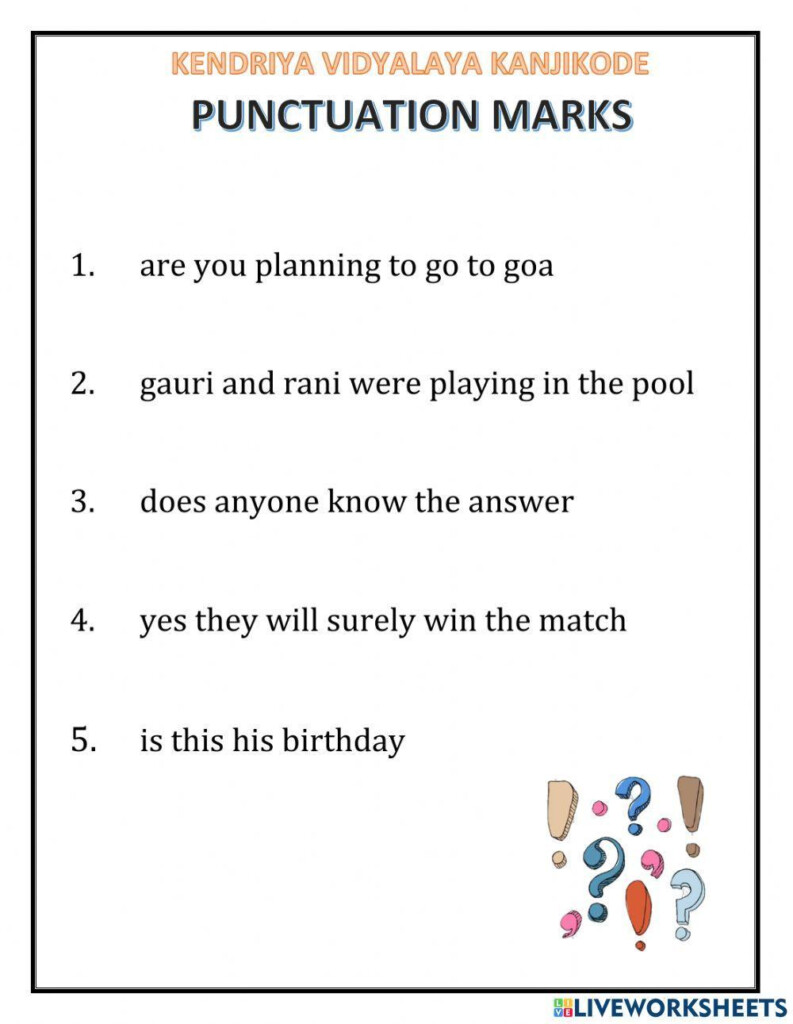 Free Punctuation Worksheet Grade 5 Download Free Punctuation Worksheet 