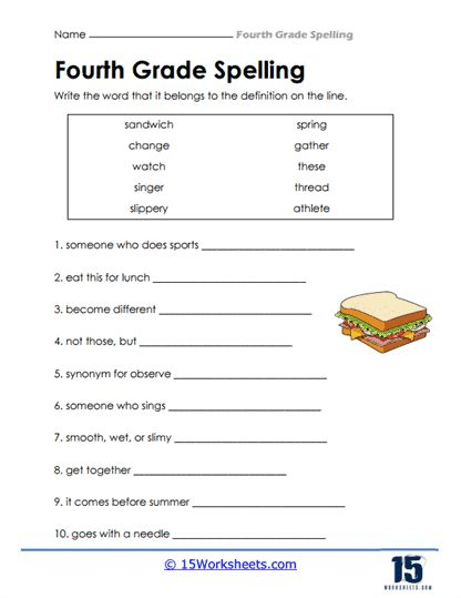 Fun Spelling Activities For 4th Grade