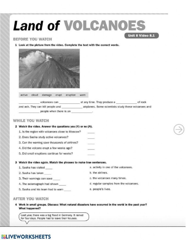 Geographical Features Key Answers Are Included ESL Worksheet 