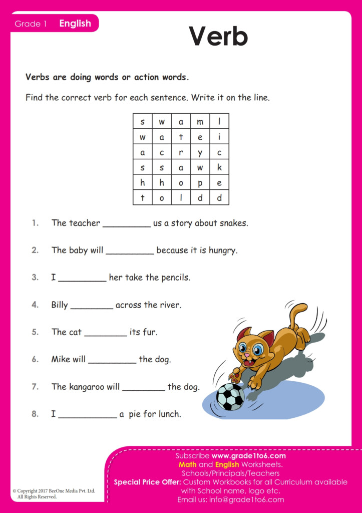 Grade 1 English Workbook For PYP Common Core Cambridge Teaching 
